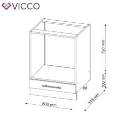 VICCO Herdumbauschrank 60 Cm Weiß Küchenzeile Unterschrank Fame -OUTSUNNY Verkäufe 8600343700 33511 prod 003