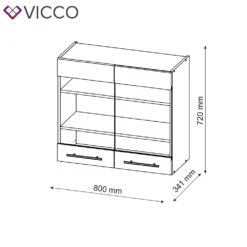 VICCO Hängeglasschrank 80 Cm Weiß Küchenzeile Unterschrank Fame 8 VICCO Hängeglasschrank 80 Cm Weiß Küchenzeile Unterschrank Fame -OUTSUNNY Verkäufe 8600343700 33527 prod 003