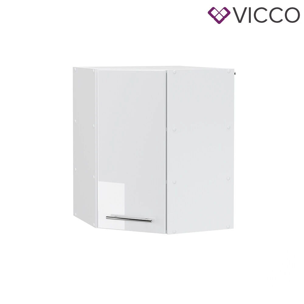 VICCO Eckhängeschrank 57 Cm Weiß Küchenzeile Unterschrank Fame 2 VICCO Eckhängeschrank 57 Cm Weiß Küchenzeile Unterschrank Fame – Bild 2