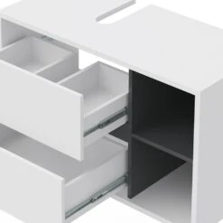 Vicco Wachtischunterschrank Viola Weiß Badschrank Waschbeckenunterschrank Hängend -OUTSUNNY Verkäufe 8600343700 33912 prod 006