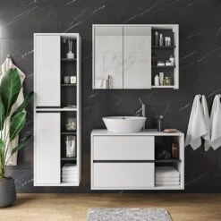 Vicco Badmöbel Set Viola Weiß Spiegelschrank Hochschrank Waschtischunterschrank 9 Vicco Badmöbel Set Viola Weiß Spiegelschrank Hochschrank Waschtischunterschrank -OUTSUNNY Verkäufe 8600343700 34043 prod 004
