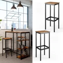 Vicco Barhocker Barstühle 2er Set Küchenstühle Mit Fußstütze Für Bartisch Küche