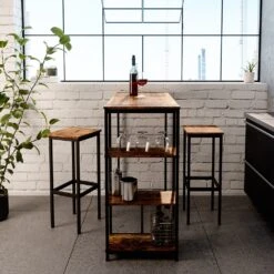 Vicco Barhocker Barstühle 2er Set Küchenstühle Mit Fußstütze Für Bartisch Küche -OUTSUNNY Verkäufe 8600343700 34123 prod 005