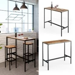 Vicco Bartisch Bistrotisch Stehtisch Fyrk 120x50cm Esstisch Bartresen Bartheke