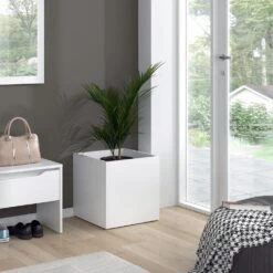 Vicco Blumenkasten Ruben Weiß 40x40cm Sitzhocker Blumen Übertopf Blumenkübel -OUTSUNNY Verkäufe 8600343700 34273 prod 004