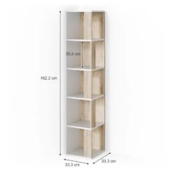 Vicco Eckregal Lio Sonoma-weiß Standregal Bücherregal Wandregal Raumteiler 5 Ebenen -OUTSUNNY Verkäufe 8600343700 34472 prod 003