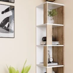 Vicco Eckregal Lio Sonoma-weiß Standregal Bücherregal Wandregal Raumteiler 5 Ebenen -OUTSUNNY Verkäufe 8600343700 34472 prod 005