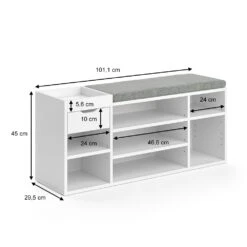 Vicco Schuhbank Schuhschrank Schuhregal Eleon Sitzbank Mit Sitzkissen 7 Fächer -OUTSUNNY Verkäufe 8600343700 34492 prod 003