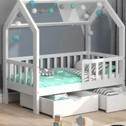 VitaliSpa Kinderbett Hausbett Spielbett Wiki 70x140 Inkl Lattenrost 2 Schubladen -OUTSUNNY Verkäufe 8600343700 34527 prod 005