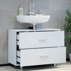 VICCO Waschbeckenunterschrank ILIAS Weiß Schublade Unterschrank Badezimmer -OUTSUNNY Verkäufe 8600343700 34583 prod 005