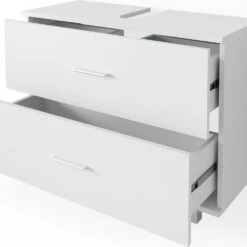 VICCO Waschbeckenunterschrank ILIAS Weiß Schublade Unterschrank Badezimmer -OUTSUNNY Verkäufe 8600343700 34583 prod 006
