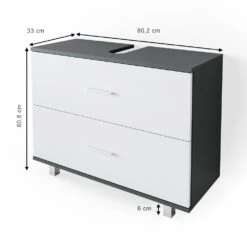 VICCO Waschbeckenunterschrank ILIAS Weiß Anthrazit Schublade Unterschrank Badezimmer 8 VICCO Waschbeckenunterschrank ILIAS Weiß Anthrazit Schublade Unterschrank Badezimmer -OUTSUNNY Verkäufe 8600343700 34587 prod 003