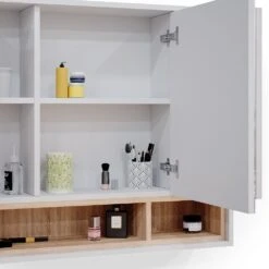 Vicco Spiegelschrank Badschrank Badspiegel 80cm Badmöbel Beatrice 3-türig Ablage -OUTSUNNY Verkäufe 8600343700 34836 prod 006