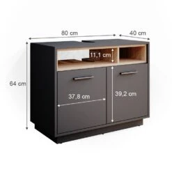 Vicco Waschtischunterschrank Waschbeckenunterschrank Waschtisch Beatrice 80cm -OUTSUNNY Verkäufe 8600343700 34839 prod 003