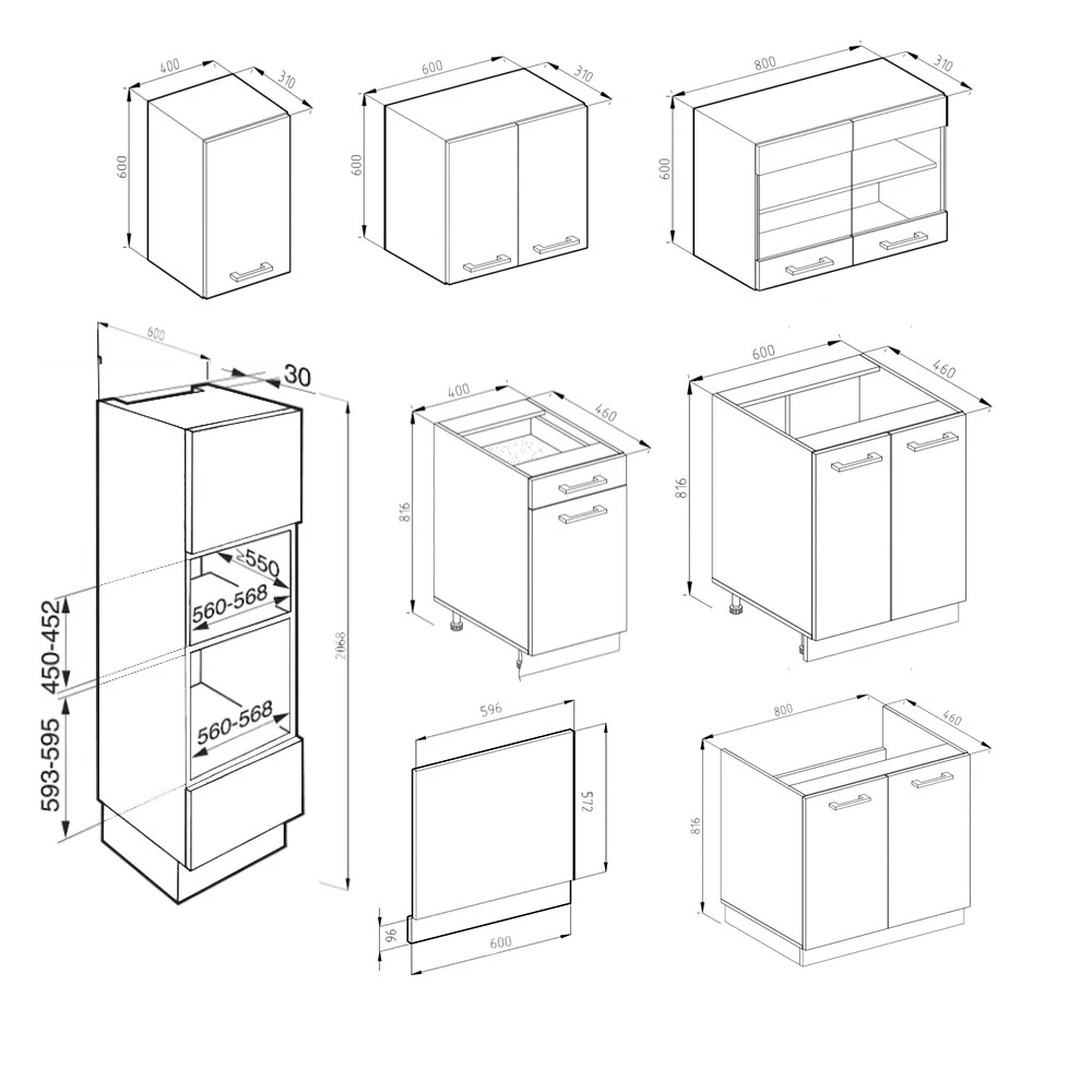 VICCO KÜCHE R-LINE 300 CM KÜCHENZEILE KÜCHENBLOCK EINBAUKÜCHE ANTHRAZIT EICHE 3 VICCO KÜCHE R-LINE 300 CM KÜCHENZEILE KÜCHENBLOCK EINBAUKÜCHE ANTHRAZIT EICHE – Bild 3