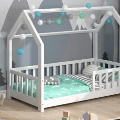 VitaliSpa Kinderbett Hausbett Spielbett Wiki 80x160cm Matratze Rausfallschutz -OUTSUNNY Verkäufe 8600343700 34962 prod 005