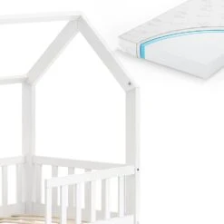 VitaliSpa Kinderbett Hausbett Spielbett Wiki 80x160cm Matratze Rausfallschutz -OUTSUNNY Verkäufe 8600343700 34962 prod 006
