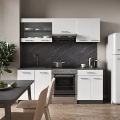 Vicco KÜCHE R-LINE 200CM KÜCHENZEILE KÜCHENBLOCK EINBAU Anthrazit Weiß Hochglanz 9 Vicco KÜCHE R-LINE 200CM KÜCHENZEILE KÜCHENBLOCK EINBAU Anthrazit Weiß Hochglanz -OUTSUNNY Verkäufe 8600343700 34999 prod 004