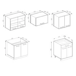 Vicco KÜCHE R-LINE 200CM KÜCHENZEILE KÜCHENBLOCK EINBAU Anthrazit Bordeaux Hochglanz -OUTSUNNY Verkäufe 8600343700 35000 prod 003