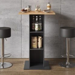 Vicco Bartisch Bistrotisch Küchentisch Rodeo 70x70cm Stehtisch 3 Regalfächer -OUTSUNNY Verkäufe 8600343700 35025 prod 005