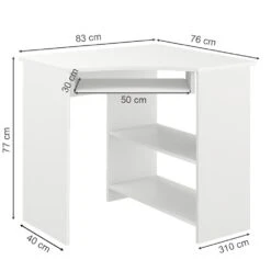 Vicco Eckschreibtisch Schreibtisch Computertisch Odin Weiß Arbeitstisch PC Tisch -OUTSUNNY Verkäufe 8600343700 36194 prod 003