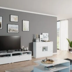 Vicco Kommode RUBEN Weiß 4 Schubladen 120 Cm Sideboard Mehrzweckschrank Schrank -OUTSUNNY Verkäufe 8600343700 36280 prod 004