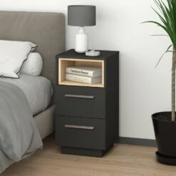Vicco Nachtschrank Nachttisch Nachtkommode Beatrice Anthrazit 2 Schubladen Kommode -OUTSUNNY Verkäufe 8600343700 36372 prod 004