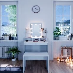 Vicco Schminktisch Frisiertisch Schminkkommode Ania Mit LED Beleuchtung Sitzbank -OUTSUNNY Verkäufe 8600343700 36386 prod 004