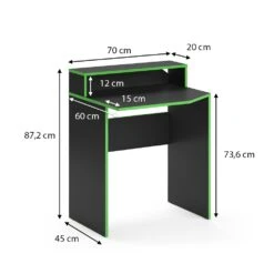 Vicco Computertisch Schreibtisch Kurz Arbeitstisch Kron Schwarz Grün Ablage 8 Vicco Computertisch Schreibtisch Kurz Arbeitstisch Kron Schwarz Grün Ablage -OUTSUNNY Verkäufe 8600343700 36399 prod 003