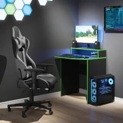 Vicco Computertisch Schreibtisch Kurz Arbeitstisch Kron Schwarz Grün Ablage 9 Vicco Computertisch Schreibtisch Kurz Arbeitstisch Kron Schwarz Grün Ablage -OUTSUNNY Verkäufe 8600343700 36399 prod 004