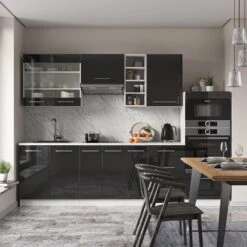 Vicco Küchenzeile Küchenblock Einbauküche 280cm Fame-Line Anthrazit Hochglanz -OUTSUNNY Verkäufe 8600343700 36418 prod 004