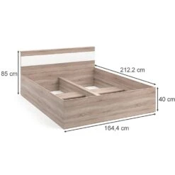 VitaliSpa Bettgestell Holzbett Doppelbett Adria 160x200cm Mit Kopfteil Ehebett -OUTSUNNY Verkäufe 8600343700 36464 prod 003