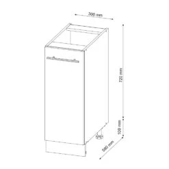 Vicco Apothekerunterschrank 30 Cm Anthrazit Hochglanz Küchenschrank Apothekerschrank Küchenzeile Fame-Line -OUTSUNNY Verkäufe 8600343700 36467 prod 003