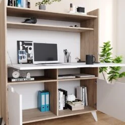 Vicco Schreibtisch Arbeitstisch Computertisch Berdi Weiß/Sonoma Schranktisch -OUTSUNNY Verkäufe 8600343700 36748 prod 005