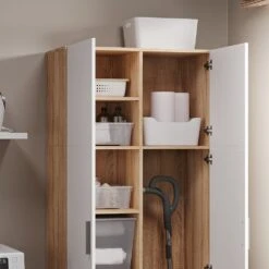 Vicco Universalschrank Mehrzweckschrank Büroschrank Ingo Weiß-Sonoma 2 Türen -OUTSUNNY Verkäufe 8600343700 36813 prod 005