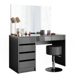 VICCO Schminktisch Sherry Anthrazit Hochglanz Frisiertisch Spiegel Hocker -OUTSUNNY Verkäufe 8600343700 36886 prod 006