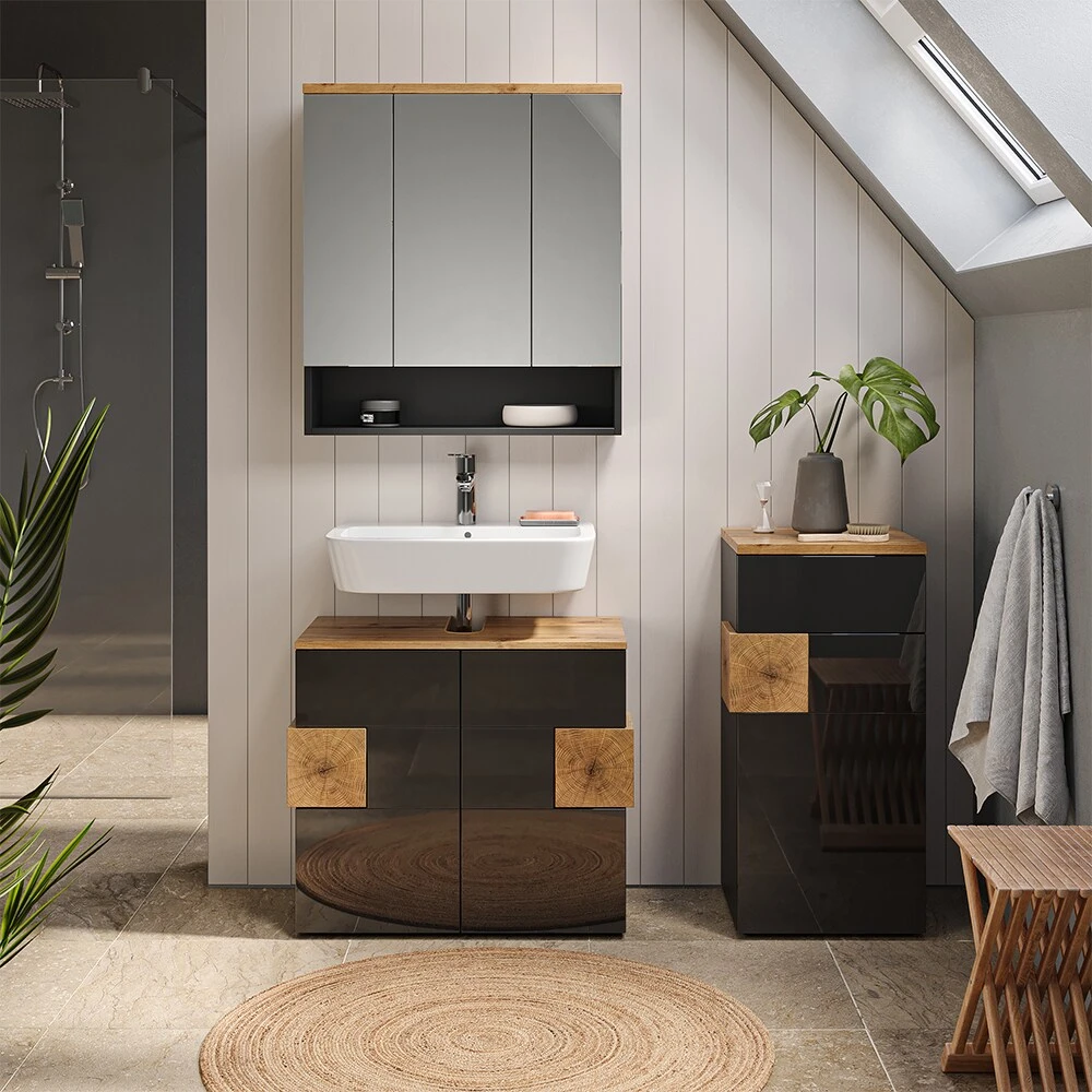 Vicco Midischrank Badschrank Badezimmerschrank Eden 2 Fächer Tür Schublade ANT 5 Vicco Midischrank Badschrank Badezimmerschrank Eden 2 Fächer Tür Schublade ANT – Bild 5