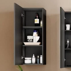 Vicco Hängeschrank Badschrank Badezimmerschrank Gloria Anthrazit/Sonoma Tür 3 Fächer -OUTSUNNY Verkäufe 8600343700 36976 prod 005