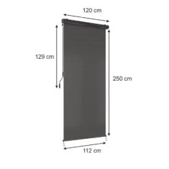 OK-Living Senkrechtmarkise Sonnenschutzrollo Seitenmarkise Anthrazit 250x120 Cm 8 OK-Living Senkrechtmarkise Sonnenschutzrollo Seitenmarkise Anthrazit 250x120 Cm -OUTSUNNY Verkäufe 8600343700 37131 prod 003