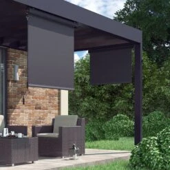 OK-Living Senkrechtmarkise Sonnenschutzrollo Seitenmarkise Anthrazit 250x120 Cm 9 OK-Living Senkrechtmarkise Sonnenschutzrollo Seitenmarkise Anthrazit 250x120 Cm -OUTSUNNY Verkäufe 8600343700 37131 prod 004