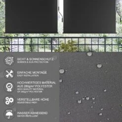 OK-Living Senkrechtmarkise Sonnenschutzrollo Seitenmarkise Anthrazit 250x120 Cm 10 OK-Living Senkrechtmarkise Sonnenschutzrollo Seitenmarkise Anthrazit 250x120 Cm -OUTSUNNY Verkäufe 8600343700 37131 prod 005