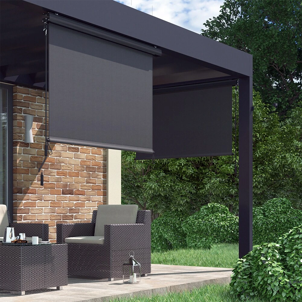 OK-Living Senkrechtmarkise Sonnenschutzrollo Seitenmarkise Anthrazit 250x160 Cm 4 OK-Living Senkrechtmarkise Sonnenschutzrollo Seitenmarkise Anthrazit 250x160 Cm – Bild 4