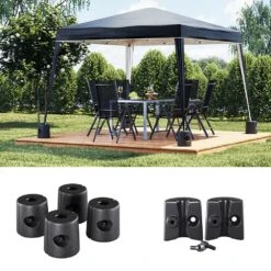 OK-Living Pavillongewicht Pavillonstandfüße Beschwerung Anthrazit Gartenzelt