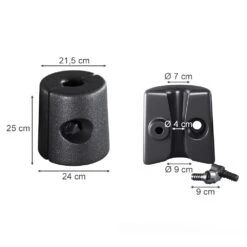 OK-Living Pavillongewicht Pavillonstandfüße Beschwerung Anthrazit Gartenzelt -OUTSUNNY Verkäufe 8600343700 37212 prod 003