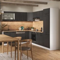 Vicco Küchenzeile Küchenblock Einbauküche R-Line Ecke Weiß Landhaus Anthrazit -OUTSUNNY Verkäufe 8600343700 37250 prod 004