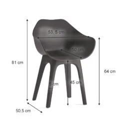 OK-Living Gartenstuhl Terrassenstuhl Balkonstuhl Ghibli Schwarz Schalensitz Set 8 OK-Living Gartenstuhl Terrassenstuhl Balkonstuhl Ghibli Schwarz Schalensitz Set -OUTSUNNY Verkäufe 8600343700 37256 prod 003