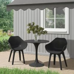 OK-Living Gartenstuhl Terrassenstuhl Balkonstuhl Ghibli Schwarz Schalensitz Set 9 OK-Living Gartenstuhl Terrassenstuhl Balkonstuhl Ghibli Schwarz Schalensitz Set -OUTSUNNY Verkäufe 8600343700 37256 prod 004