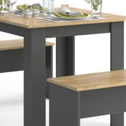 Vicco Tischgruppe Sitzgruppe Esszimmer Sentio Esstisch Anthrazit Eiche 80 Cm -OUTSUNNY Verkäufe 8600343700 37274 prod 006