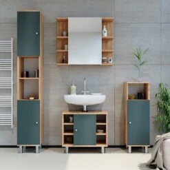 Vicco Spiegelschrank Badspiegel Wandspiegel Fynn Eiche Grün Spiegel Badmöbel -OUTSUNNY Verkäufe 8600343700 37276 prod 004