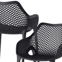 OK-Living Gartenstuhl Terrassenstuhl Balkonstuhl Leif Schwarz Sitzschale Stuhl -OUTSUNNY Verkäufe 8600343700 37374 prod 006